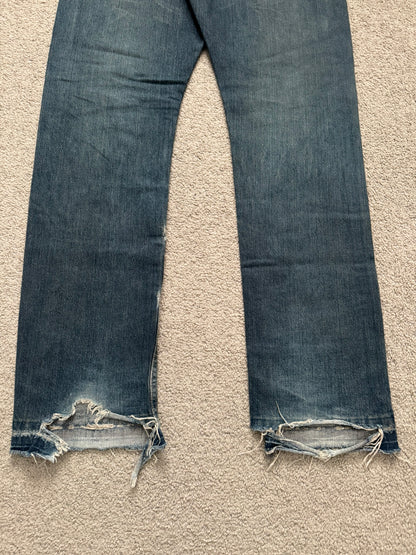 2000s Rick Owens DRKSHDW Mudwash Distressed Detroit Denim Jeans
