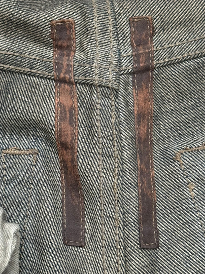 SS09 Rick Owens DRKSHDW "Strutter" Dark Indigo Waxed Detroit Denim Jeans
