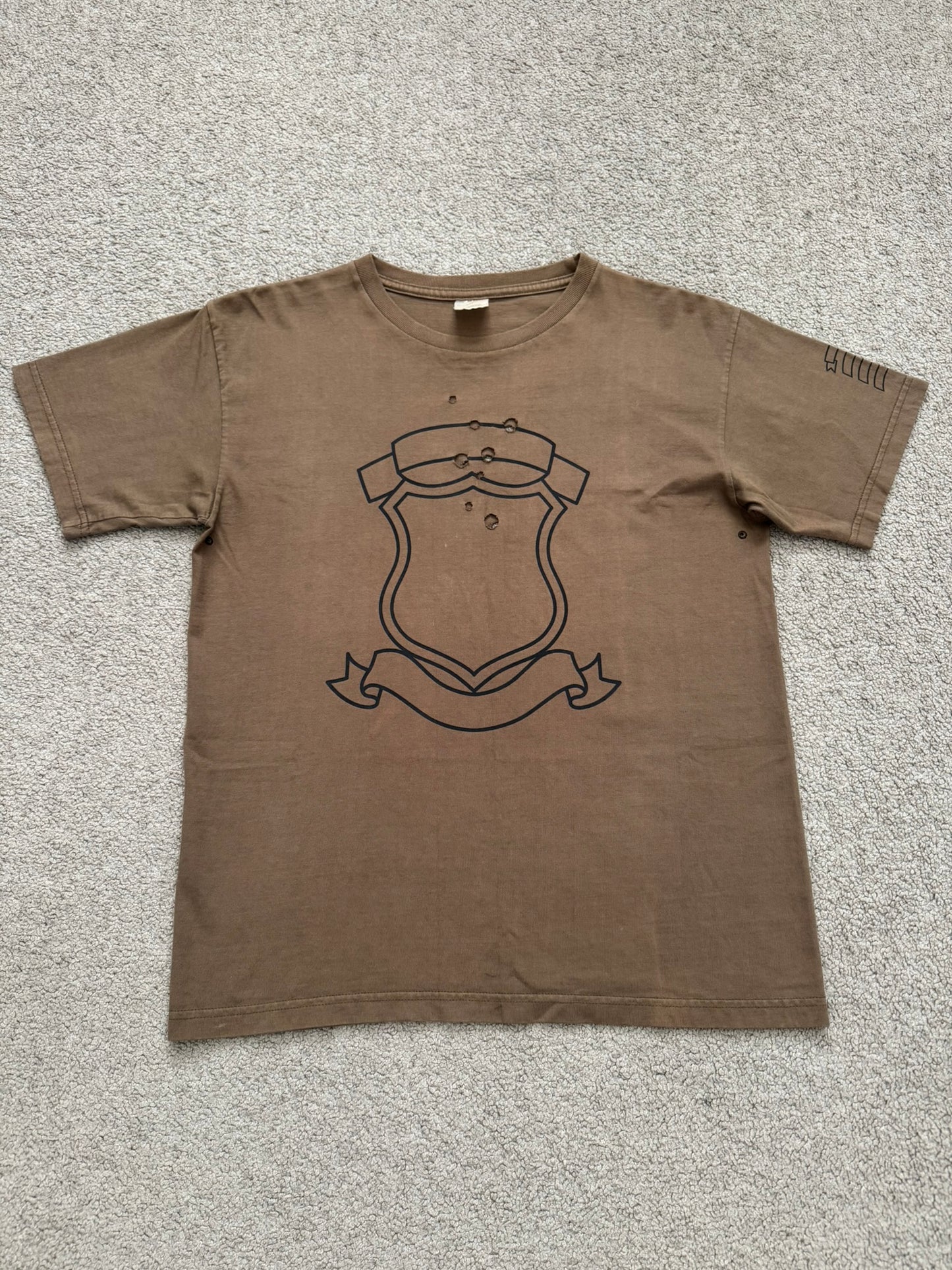 AW01 Number (N)ine "Standards" Shield Bullet Hole T Shirt