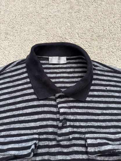 AW06 Dior Homme by Hedi Slimane Striped Cargo Wool Polo Shirt