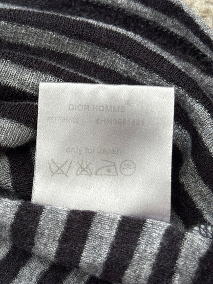AW06 Dior Homme by Hedi Slimane Striped Cargo Wool Polo Shirt