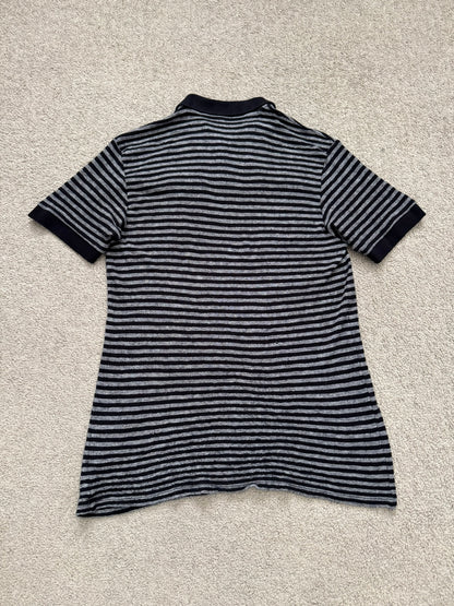 AW06 Dior Homme by Hedi Slimane Striped Cargo Wool Polo Shirt