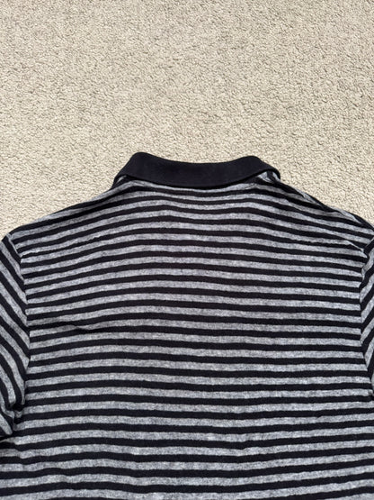 AW06 Dior Homme by Hedi Slimane Striped Cargo Wool Polo Shirt