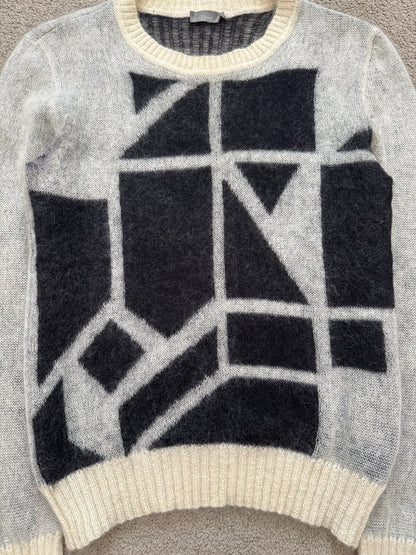 AW07 Dior Homme by Hedi Slimane "Navigate" Geometric Knit Sweater