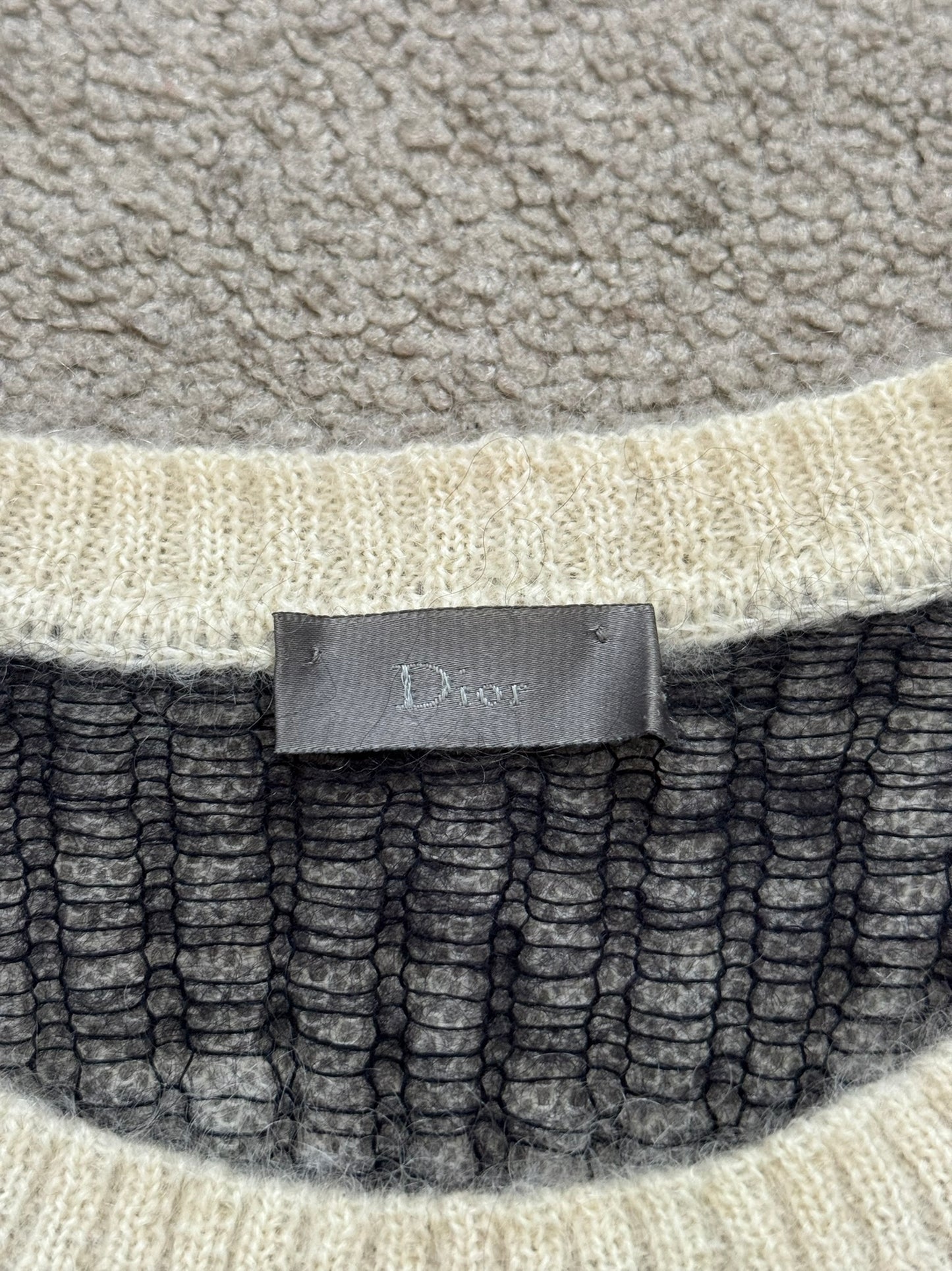 AW07 Dior Homme by Hedi Slimane "Navigate" Geometric Knit Sweater