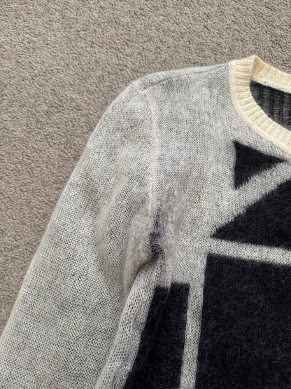 AW07 Dior Homme by Hedi Slimane "Navigate" Geometric Knit Sweater