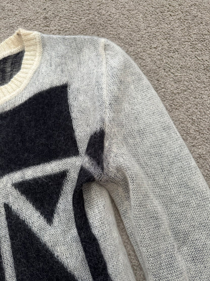 AW07 Dior Homme by Hedi Slimane "Navigate" Geometric Knit Sweater
