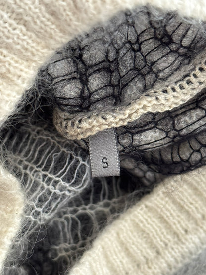 AW07 Dior Homme by Hedi Slimane "Navigate" Geometric Knit Sweater