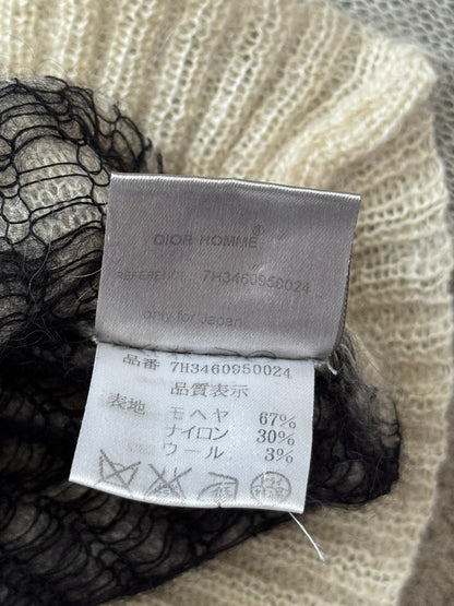 AW07 Dior Homme by Hedi Slimane "Navigate" Geometric Knit Sweater