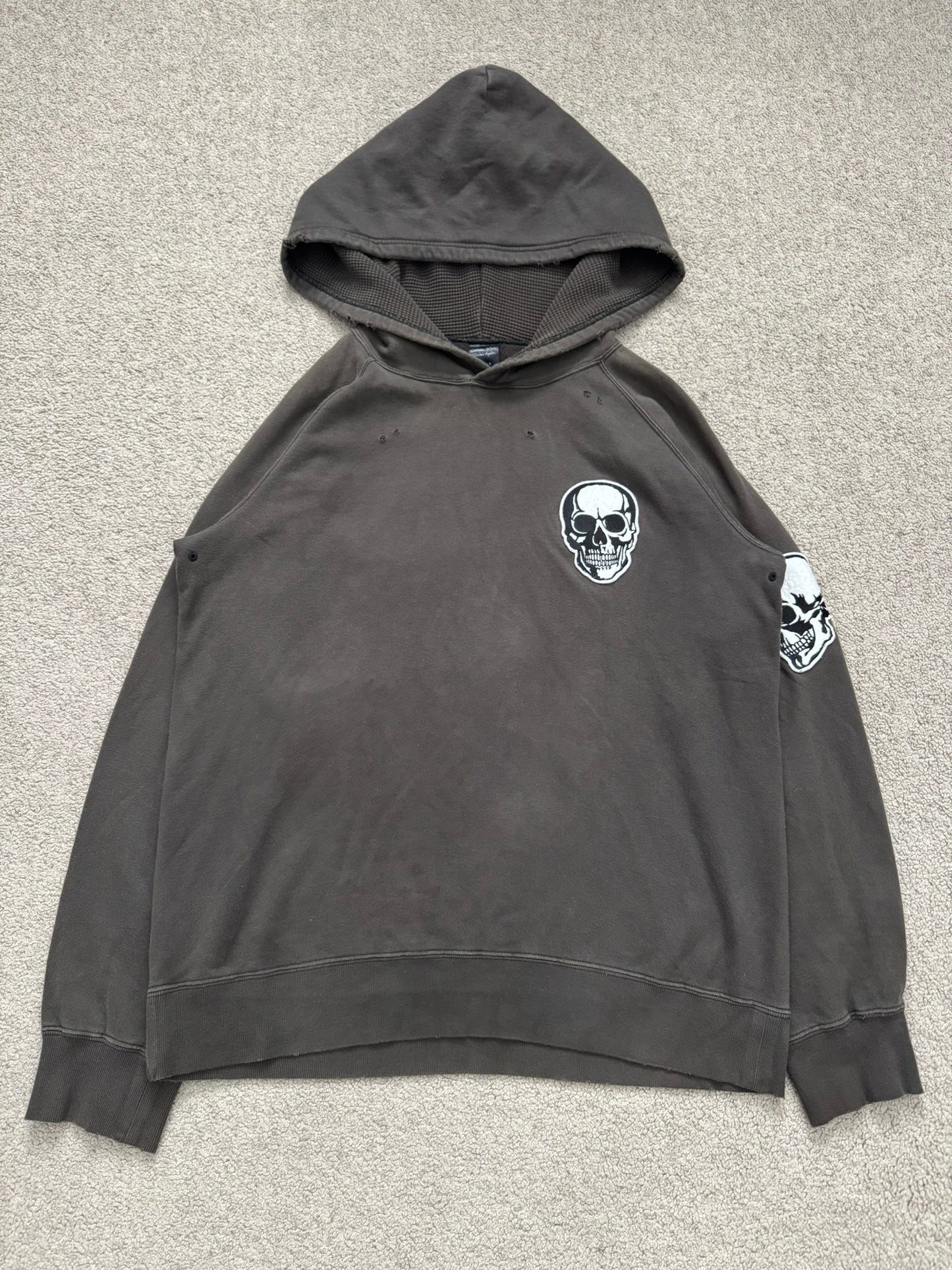 SS04 Number (N)ine "Dream Baby Dream" Double Skull Pullover Hoodie