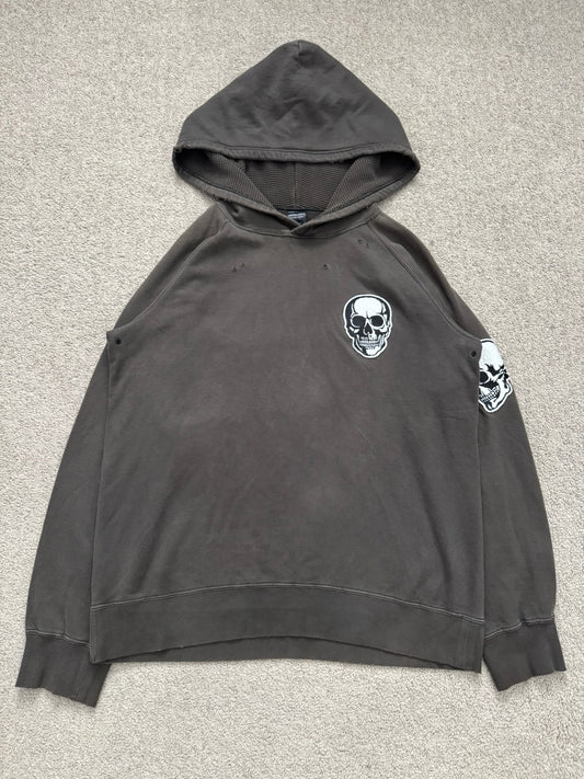 SS04 Number (N)ine "Dream Baby Dream" Double Skull Pullover Hoodie