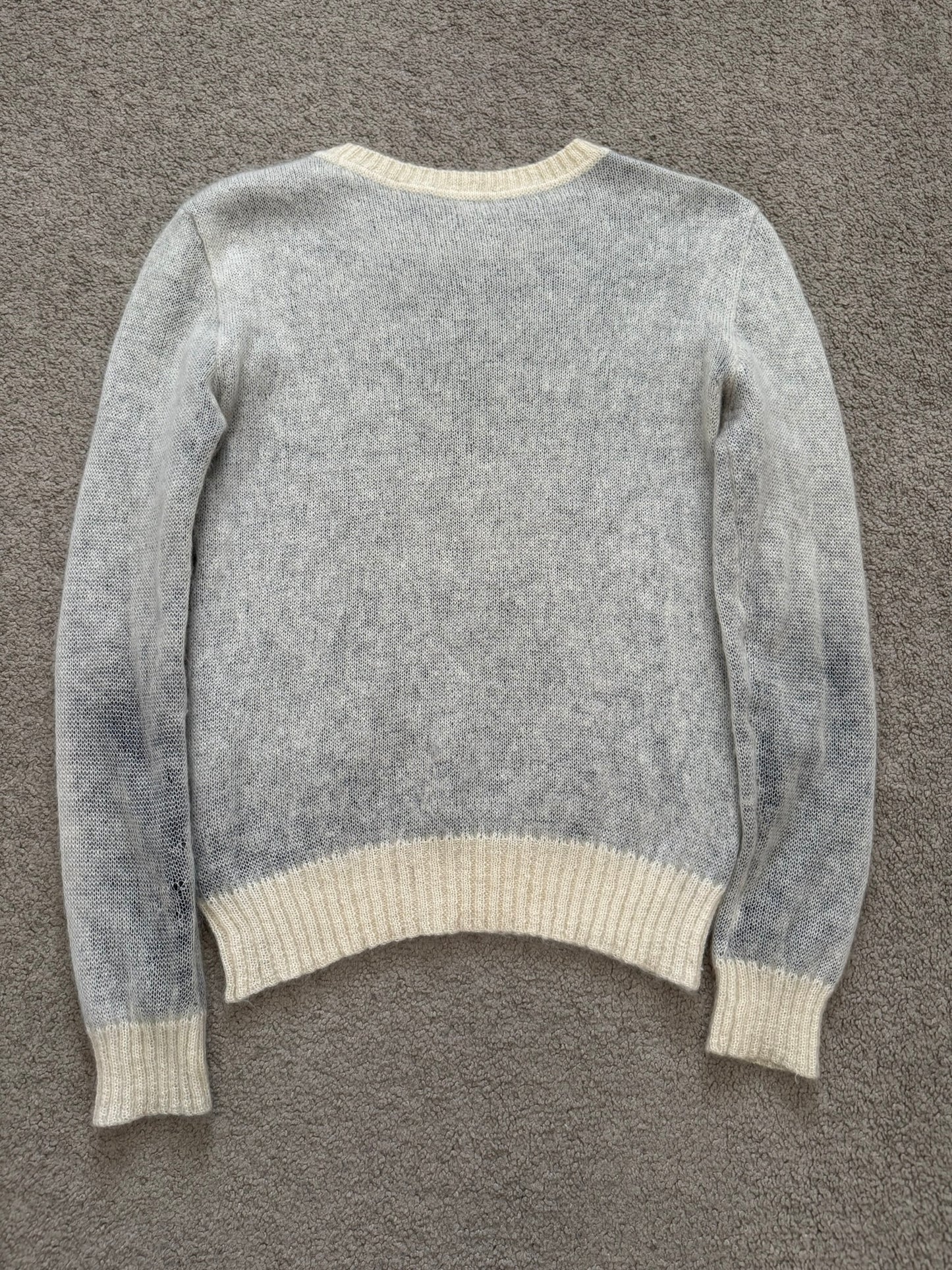 AW07 Dior Homme by Hedi Slimane "Navigate" Geometric Knit Sweater