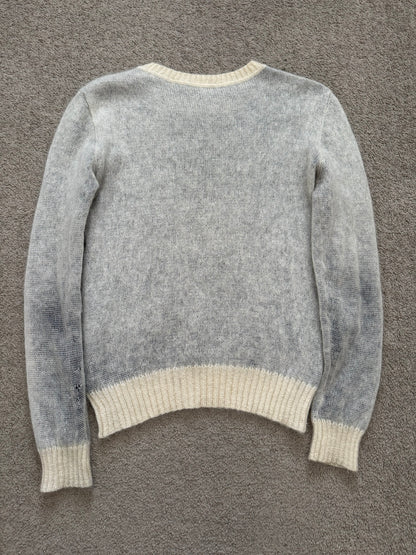 AW07 Dior Homme by Hedi Slimane "Navigate" Geometric Knit Sweater