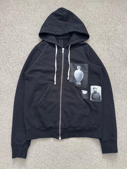 SS15 Rick Owens DRKSHDW Patched Jason Zip Up Hoodie