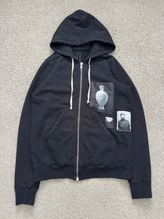 SS15 Rick Owens DRKSHDW Patched Jason Zip Up Hoodie