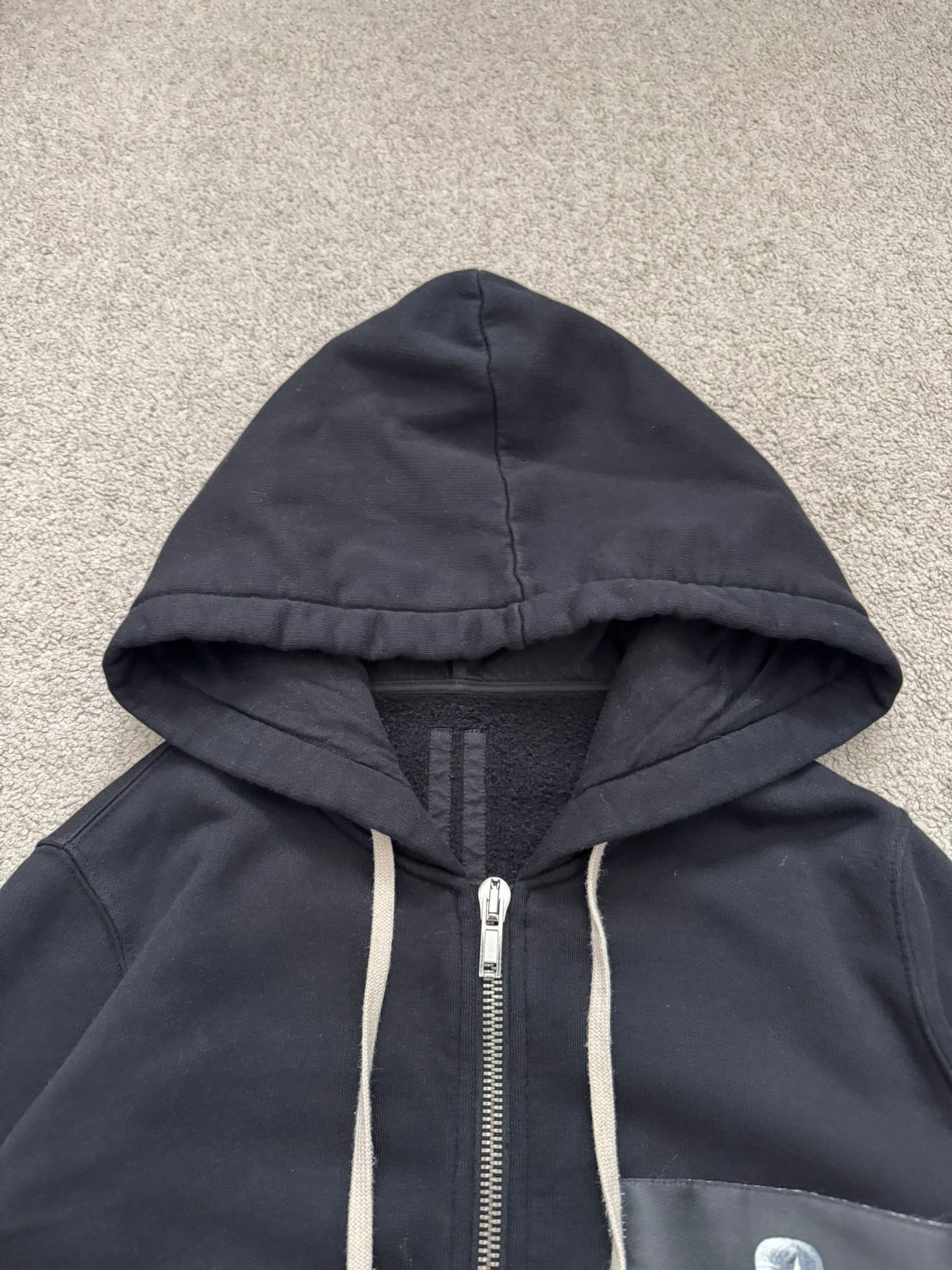 SS15 Rick Owens DRKSHDW Patched Jason Zip Up Hoodie
