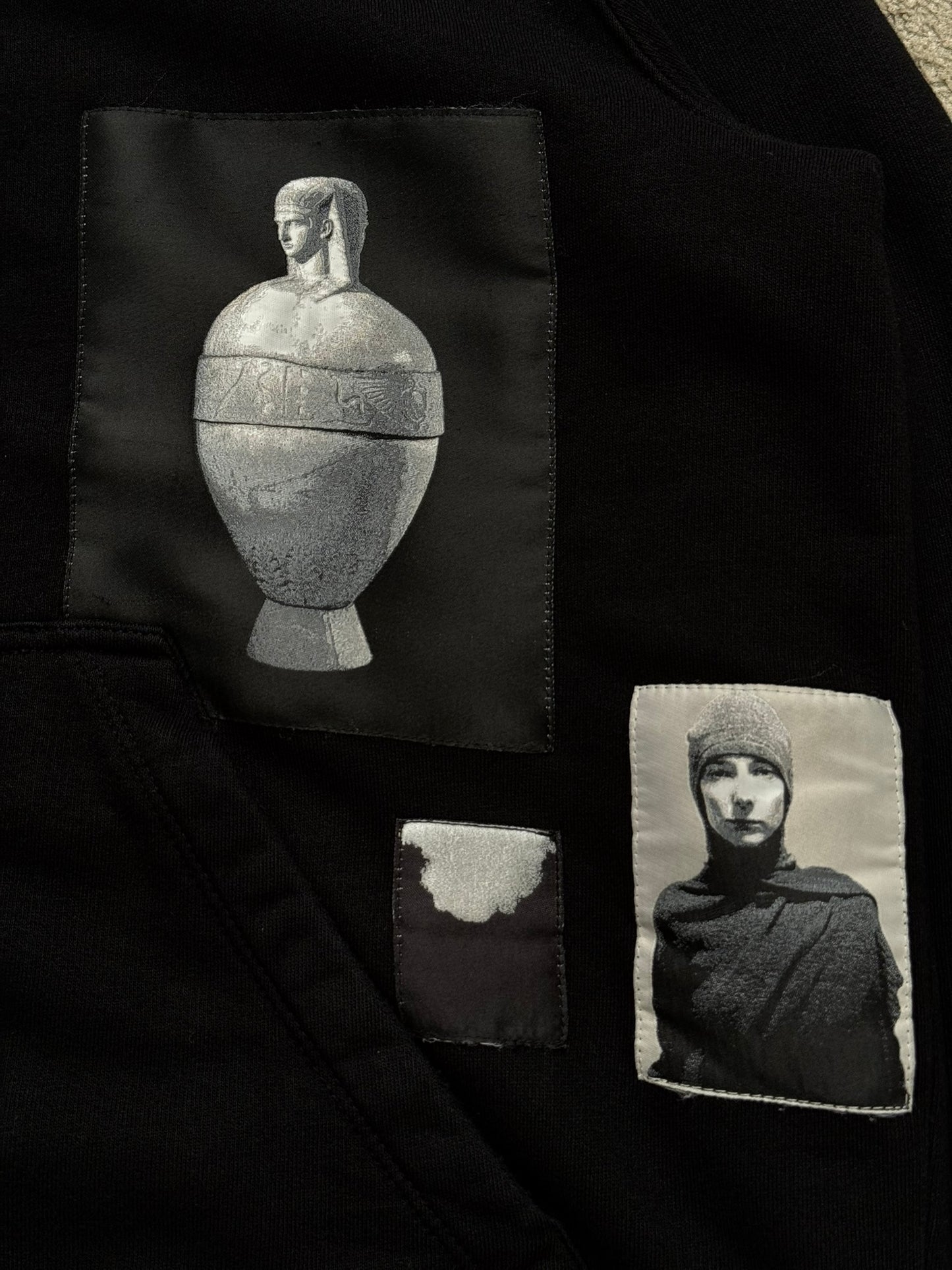 SS15 Rick Owens DRKSHDW Patched Jason Zip Up Hoodie