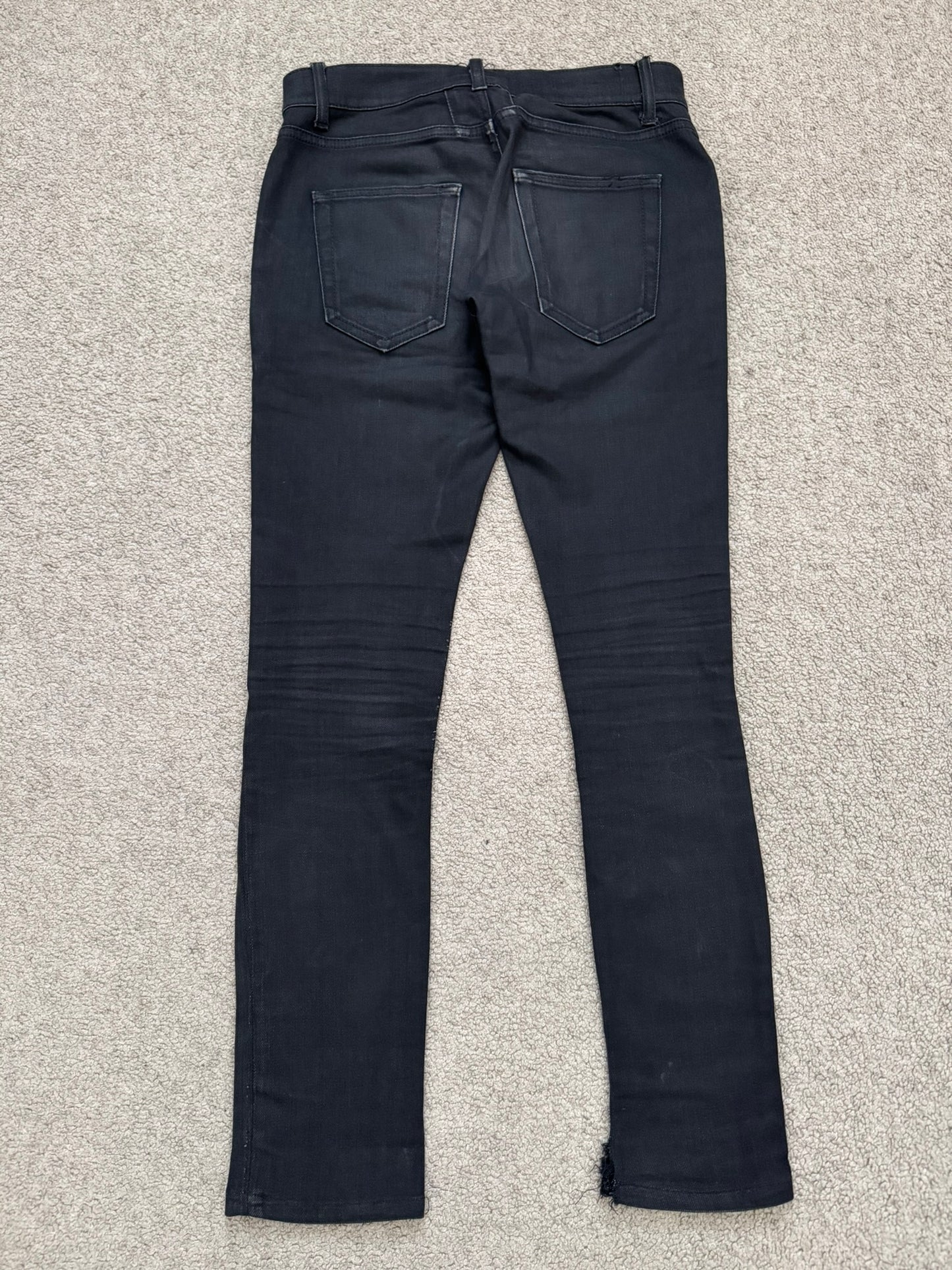 FW15 Saint Laurent by Hedi Slimane 5 Zip Biker D02 Denim Jeans