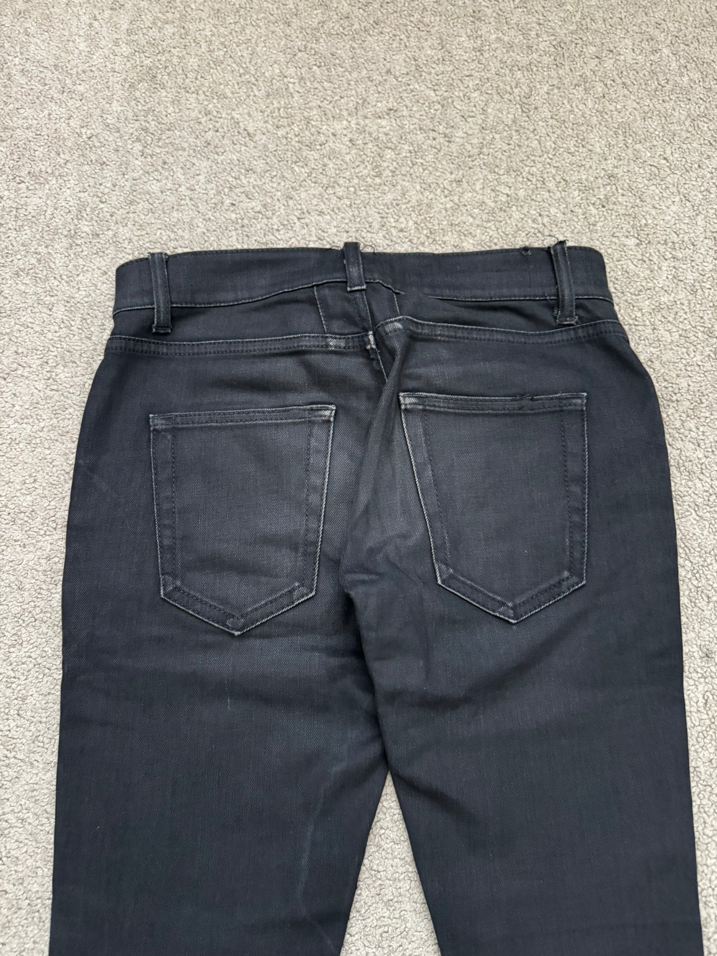 FW15 Saint Laurent by Hedi Slimane 5 Zip Biker D02 Denim Jeans