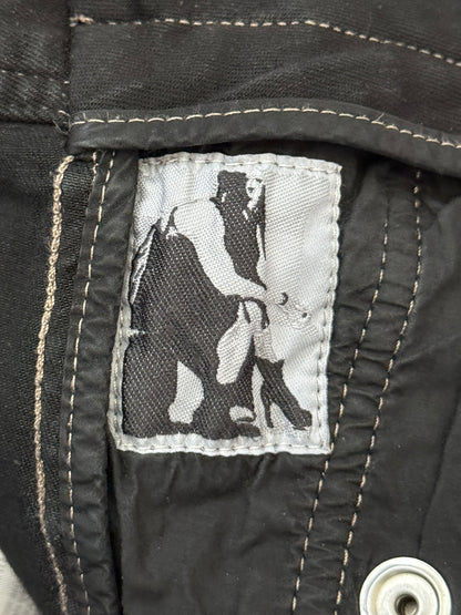 SS24 Rick Owens DRKSHDW "Lido" Black Waxed Aircut Denim Jeans