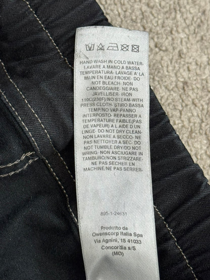 SS24 Rick Owens DRKSHDW "Lido" Black Waxed Aircut Denim Jeans