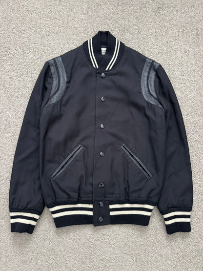 FW14 Saint Laurent by Hedi Slimane Teddy Varsity Bomber Jacket