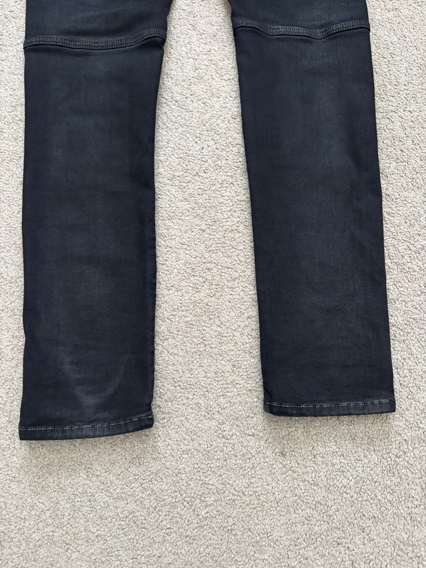 SS24 Rick Owens DRKSHDW "Lido" Black Waxed Aircut Denim Jeans