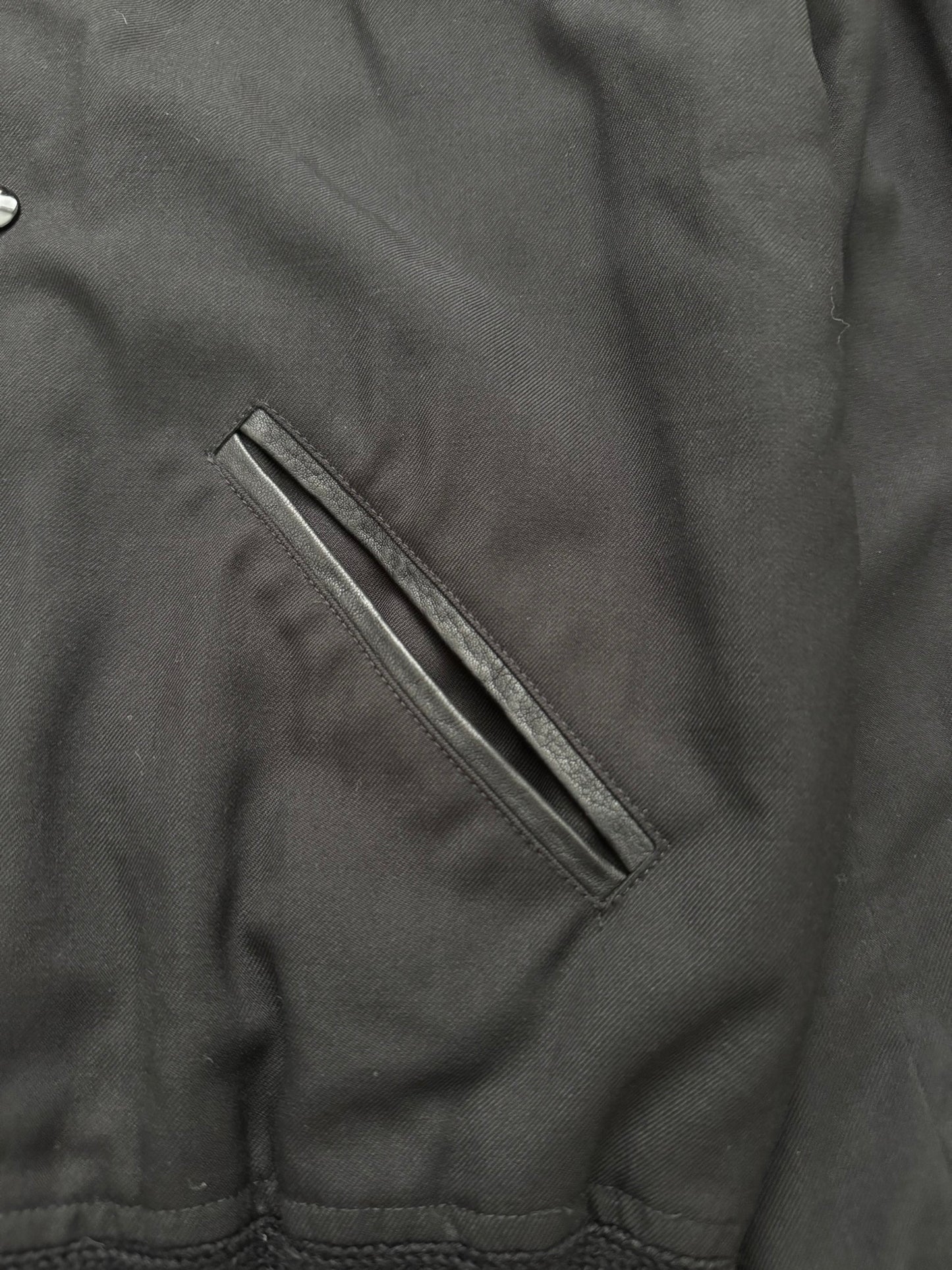 FW14 Saint Laurent by Hedi Slimane Teddy Varsity Bomber Jacket