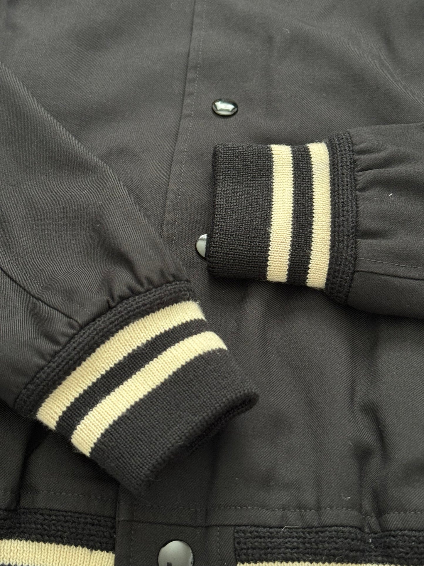 FW14 Saint Laurent by Hedi Slimane Teddy Varsity Bomber Jacket
