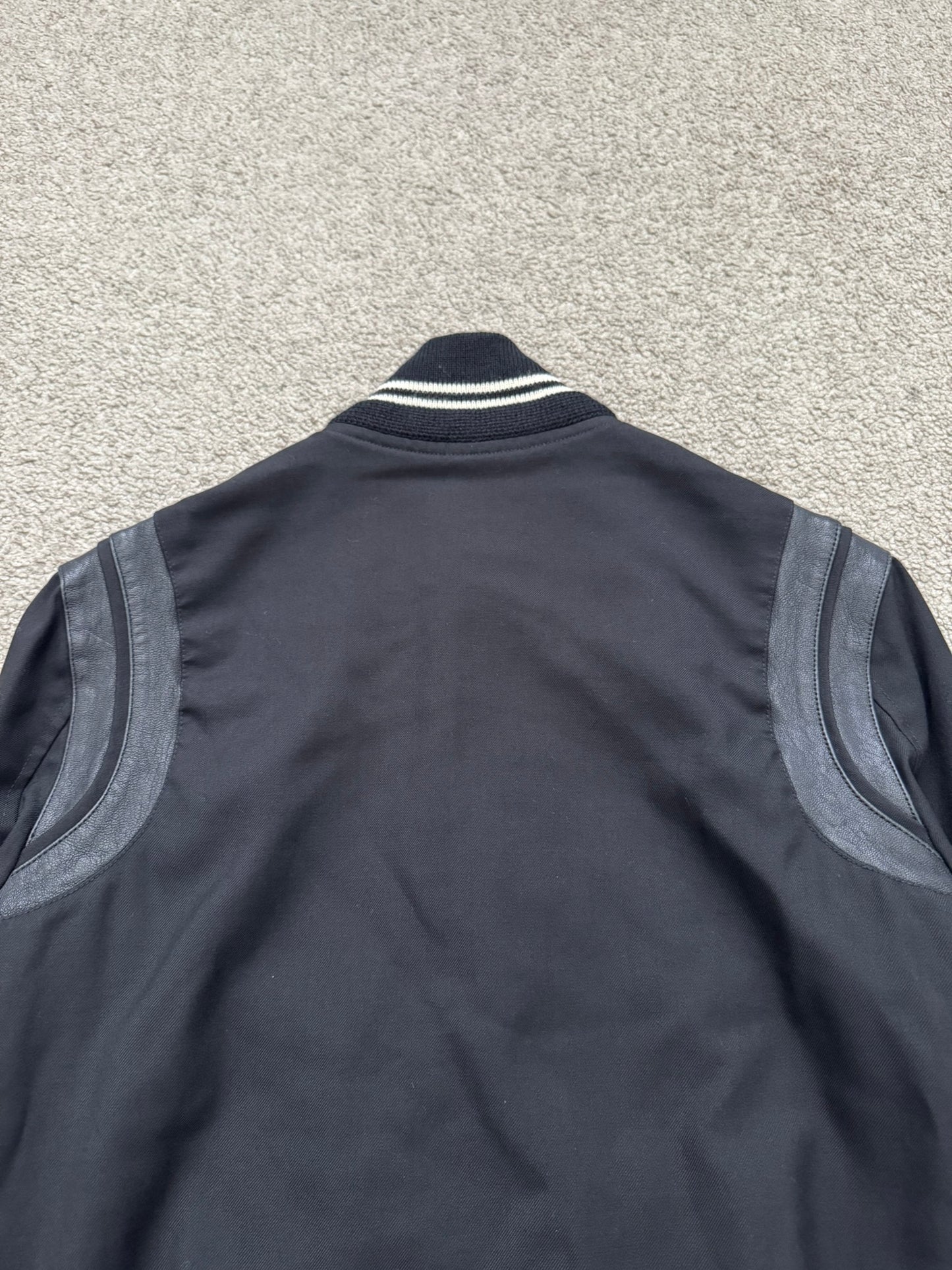 FW14 Saint Laurent by Hedi Slimane Teddy Varsity Bomber Jacket