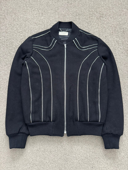 FW15 Saint Laurent by Hedi Slimane Zipper Teddy Varsity Bomber Jacket