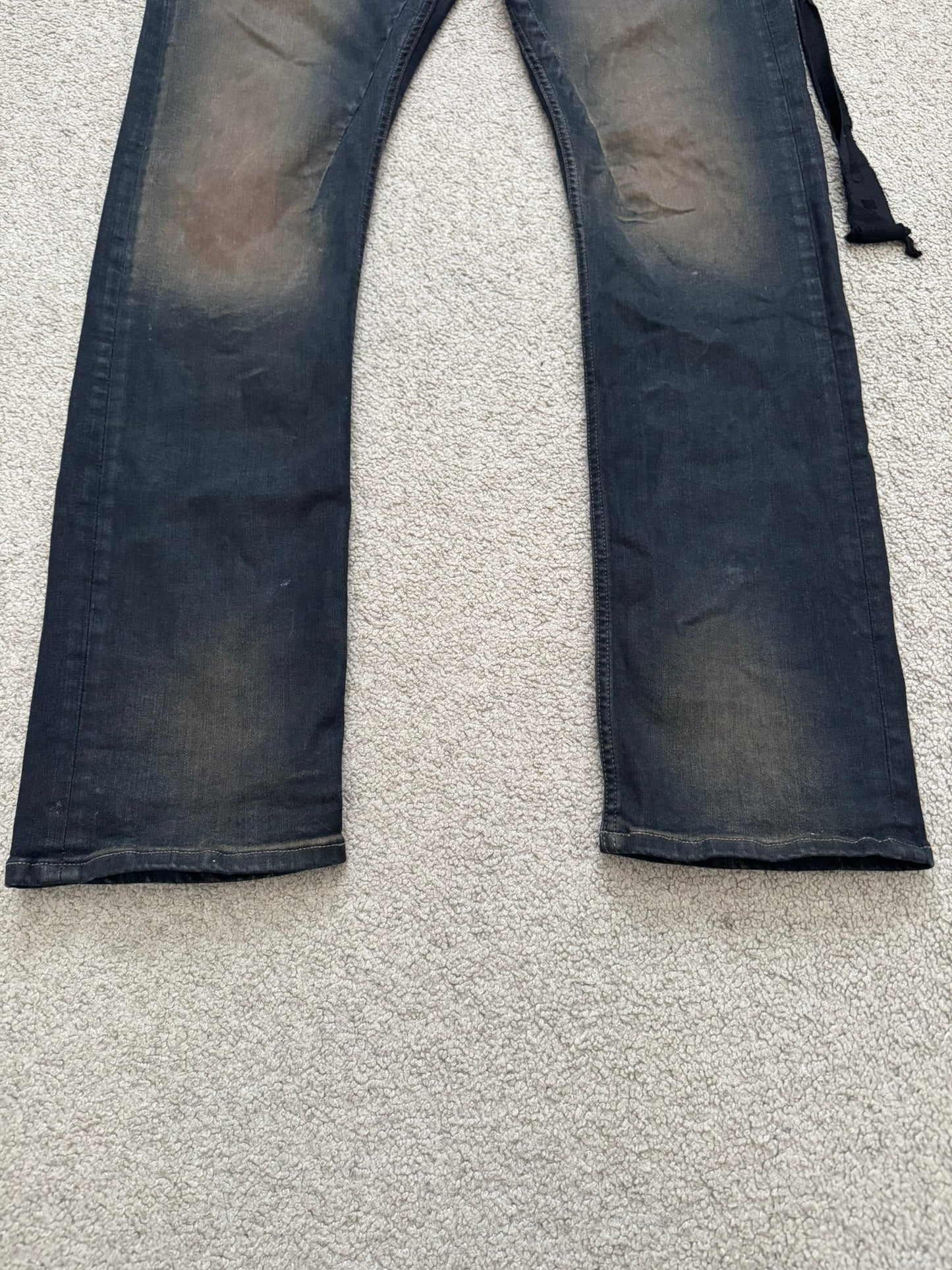 FW23 Rick Owens DRKSHDW Mud Wash Detroit Cut Denim Jeans