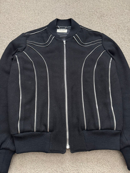 FW15 Saint Laurent by Hedi Slimane Zipper Teddy Varsity Bomber Jacket