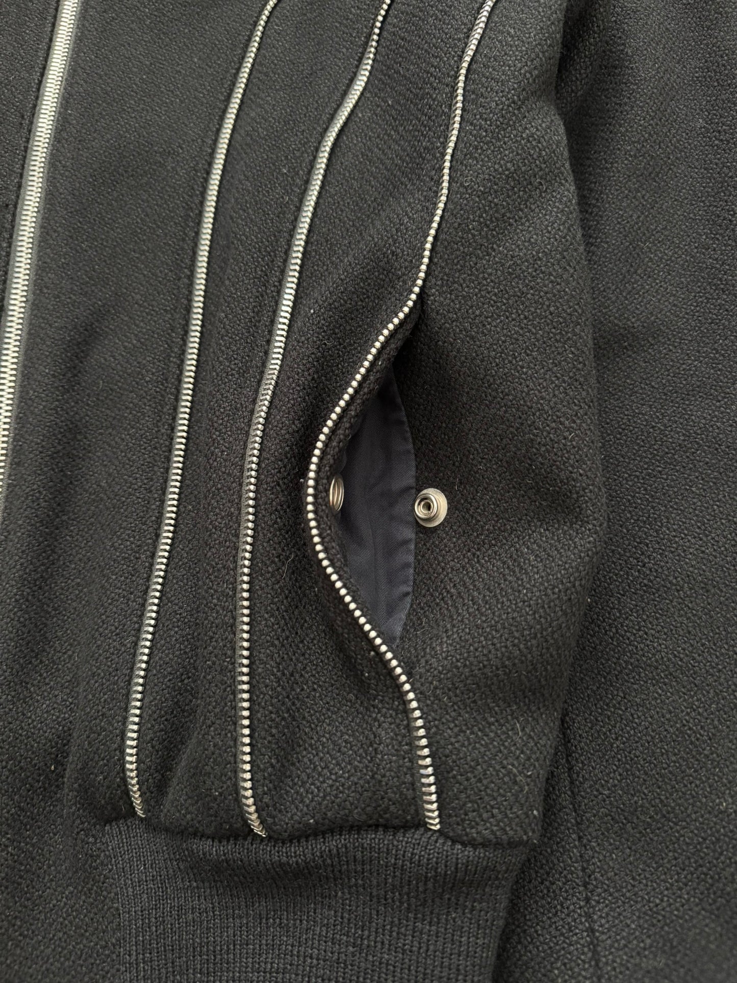 FW15 Saint Laurent by Hedi Slimane Zipper Teddy Varsity Bomber Jacket