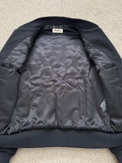 FW15 Saint Laurent by Hedi Slimane Zipper Teddy Varsity Bomber Jacket