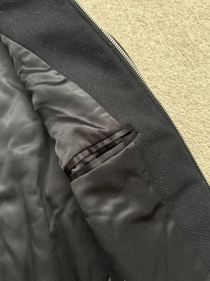 FW15 Saint Laurent by Hedi Slimane Zipper Teddy Varsity Bomber Jacket