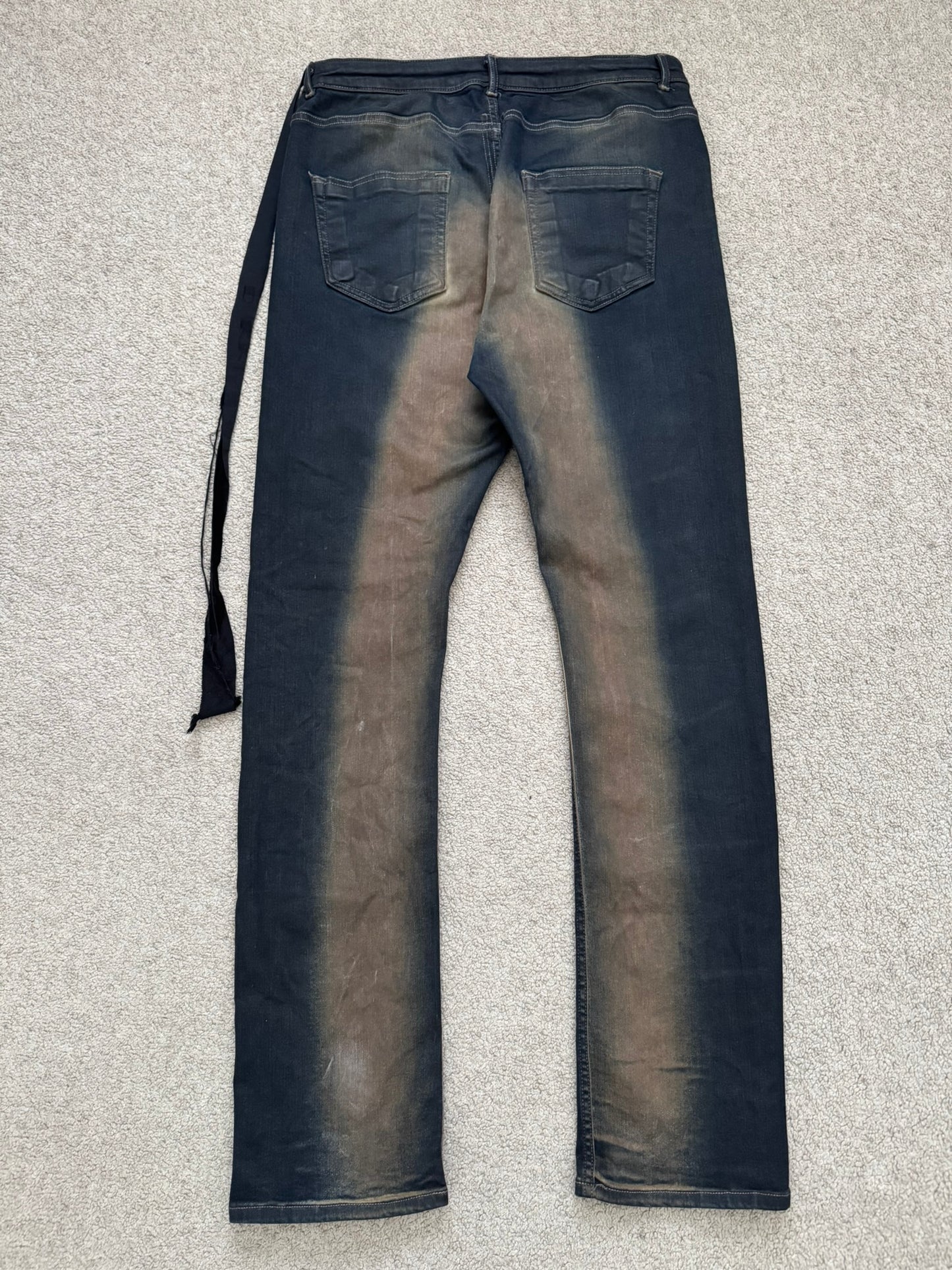 FW23 Rick Owens DRKSHDW Mud Wash Detroit Cut Denim Jeans