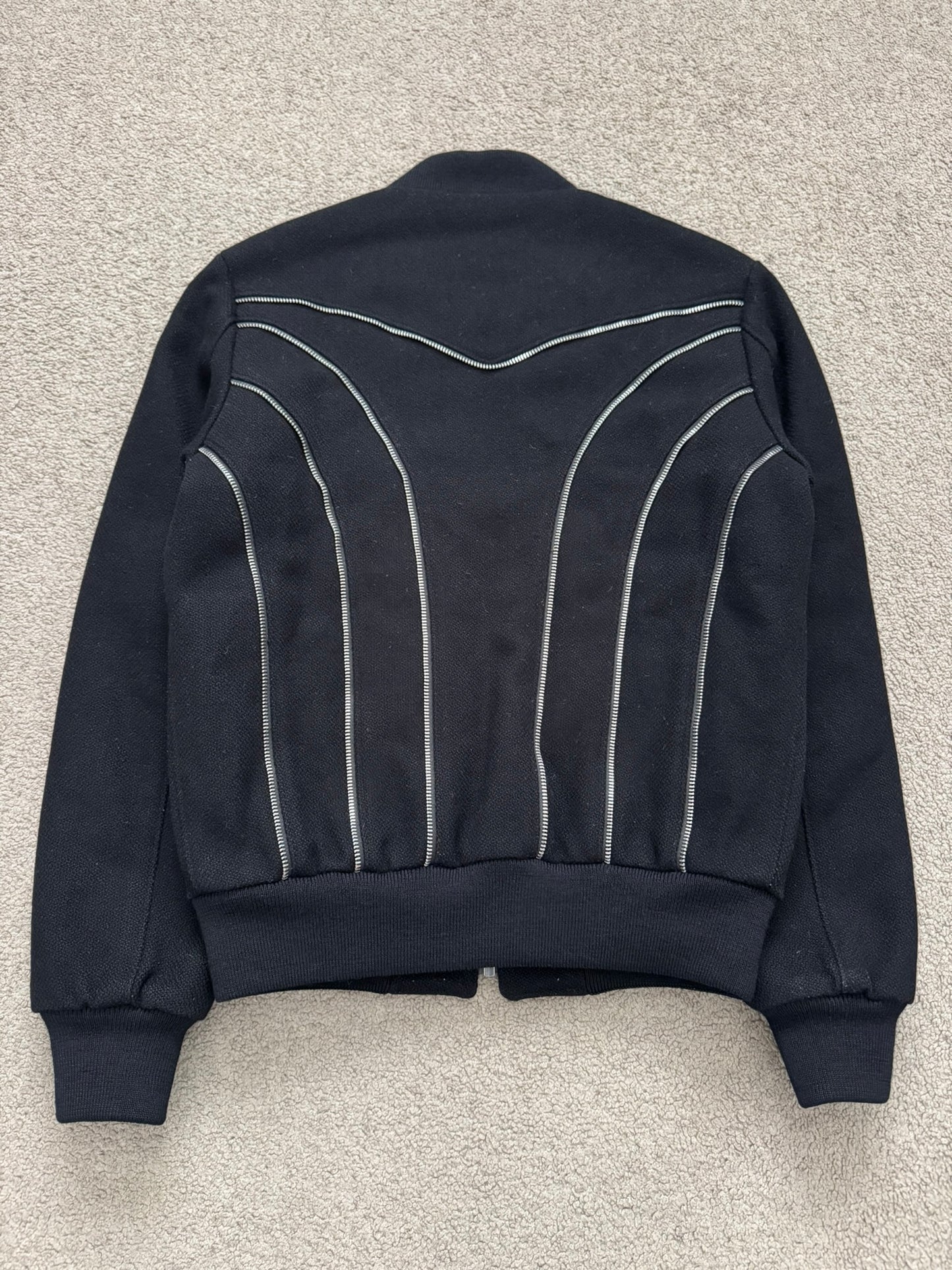 FW15 Saint Laurent by Hedi Slimane Zipper Teddy Varsity Bomber Jacket
