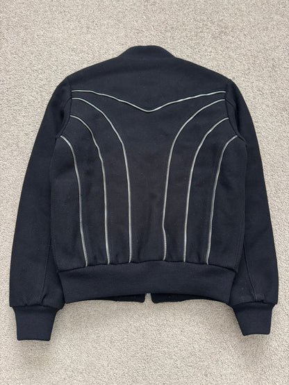 FW15 Saint Laurent by Hedi Slimane Zipper Teddy Varsity Bomber Jacket
