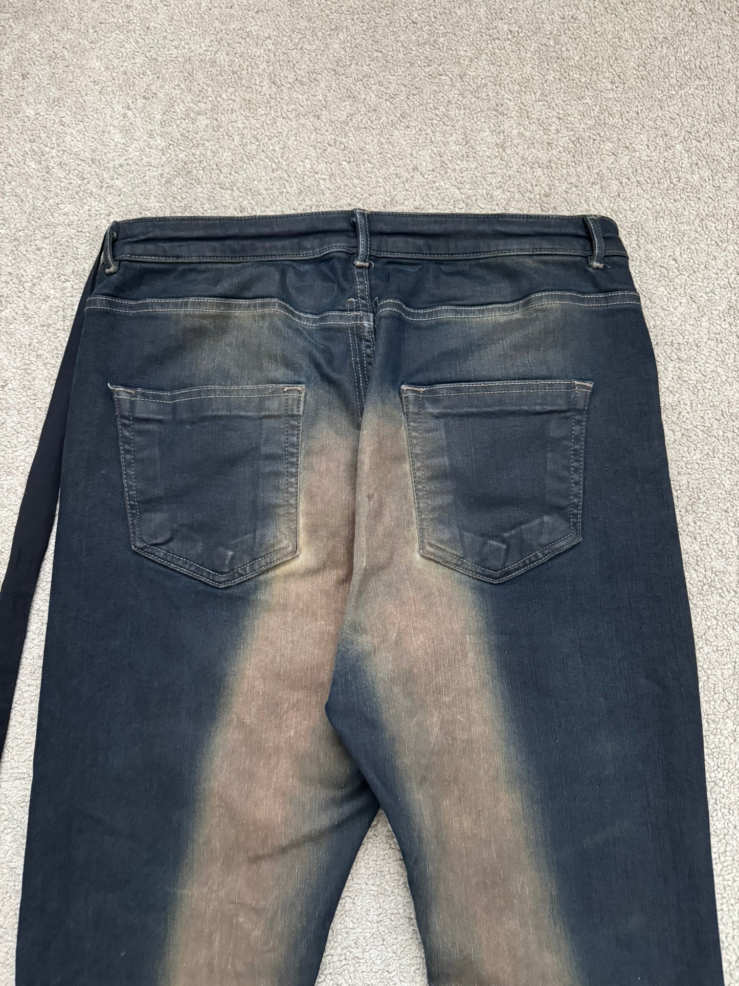 FW23 Rick Owens DRKSHDW Mud Wash Detroit Cut Denim Jeans