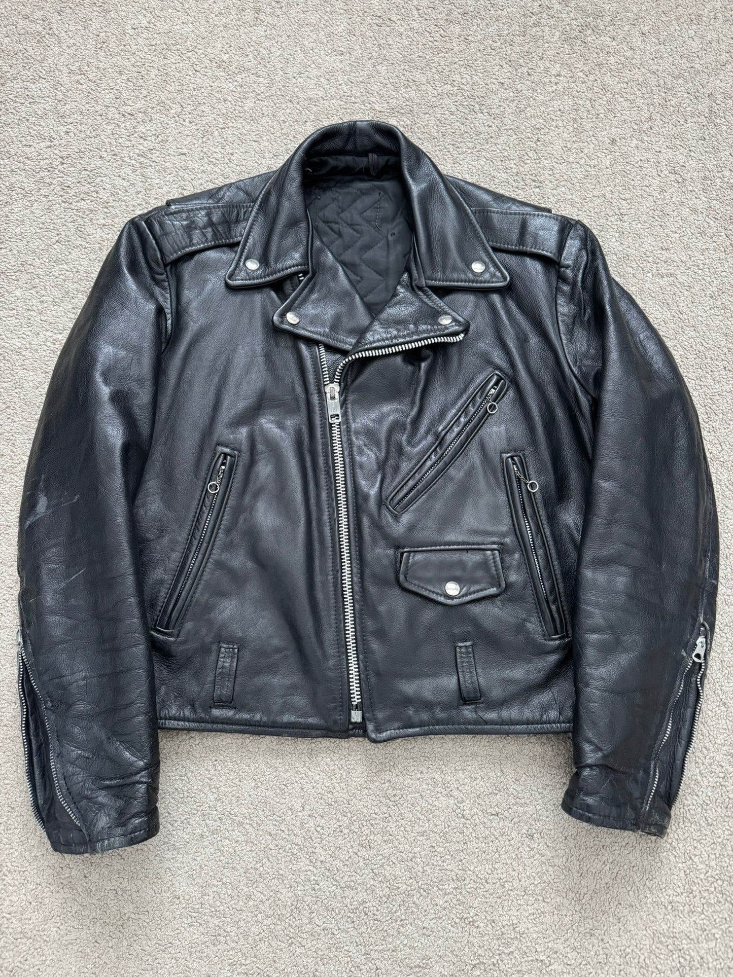 1960s Vintage Lesco Biker Perfecto Leather Jacket