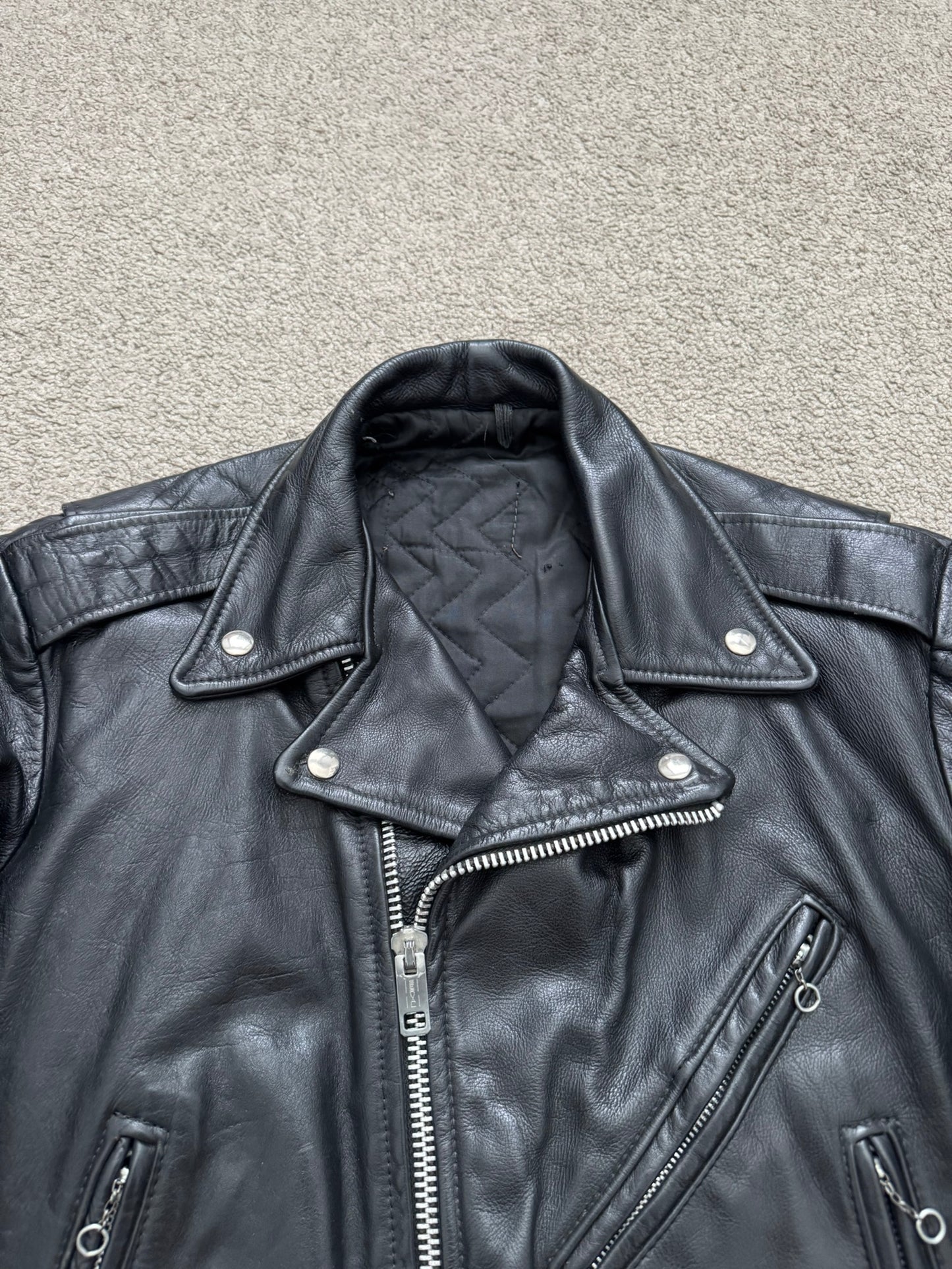 1960s Vintage Lesco Biker Perfecto Leather Jacket