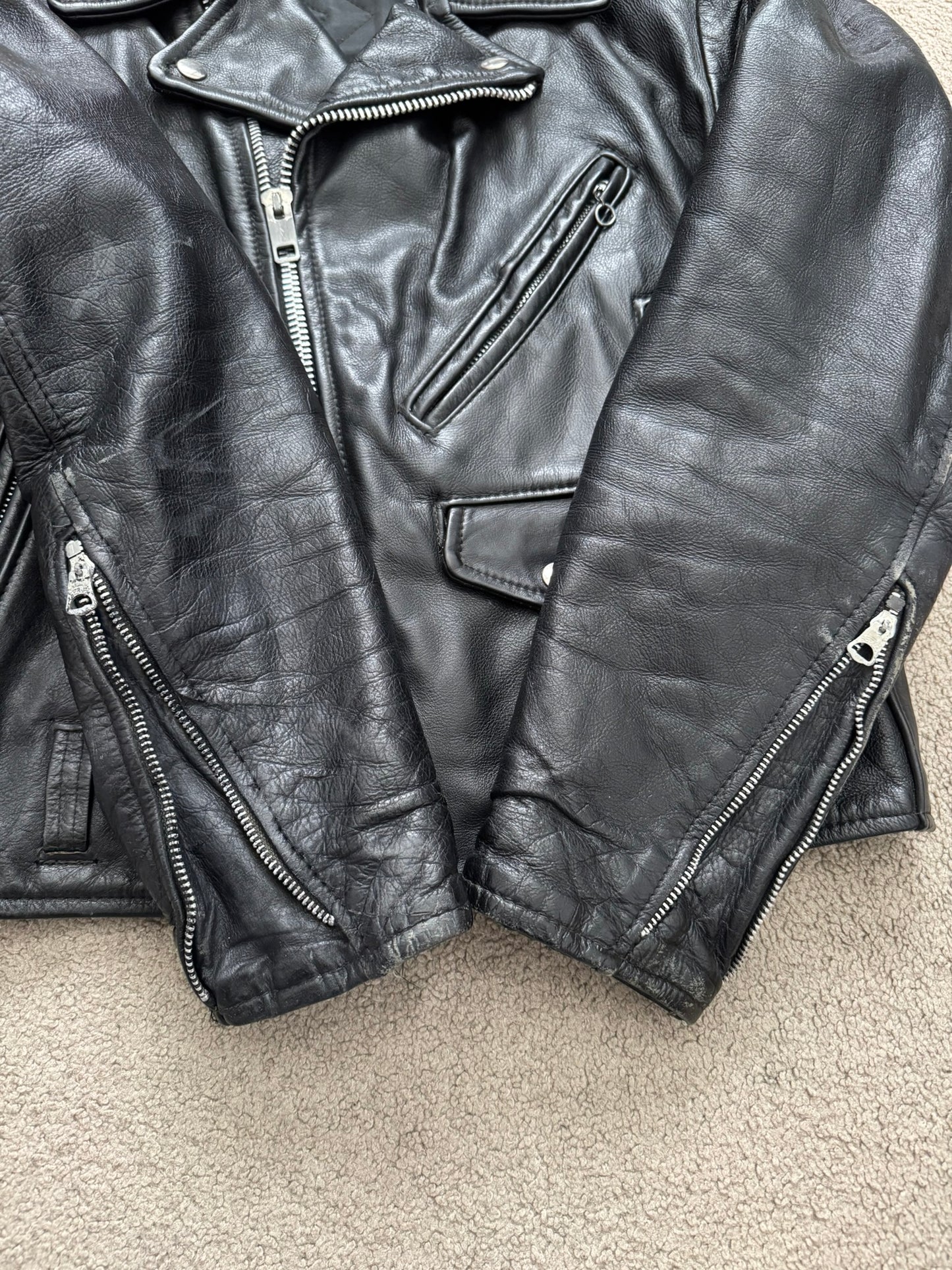 1960s Vintage Lesco Biker Perfecto Leather Jacket