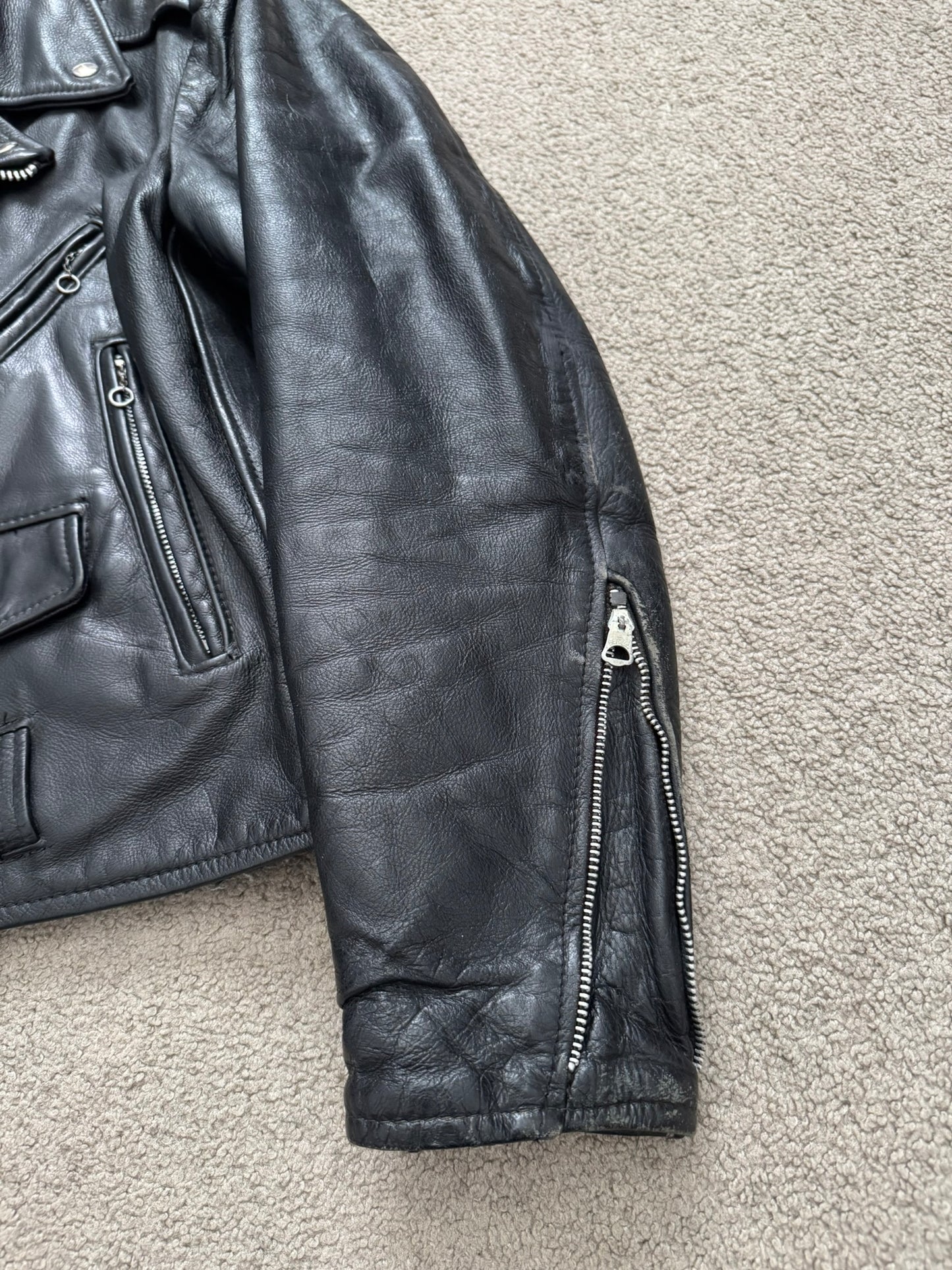 1960s Vintage Lesco Biker Perfecto Leather Jacket