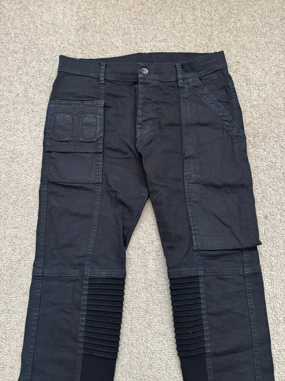 FW14 Rick Owens DRKSHDW Black Memphis Cut Biker Denim Jeans