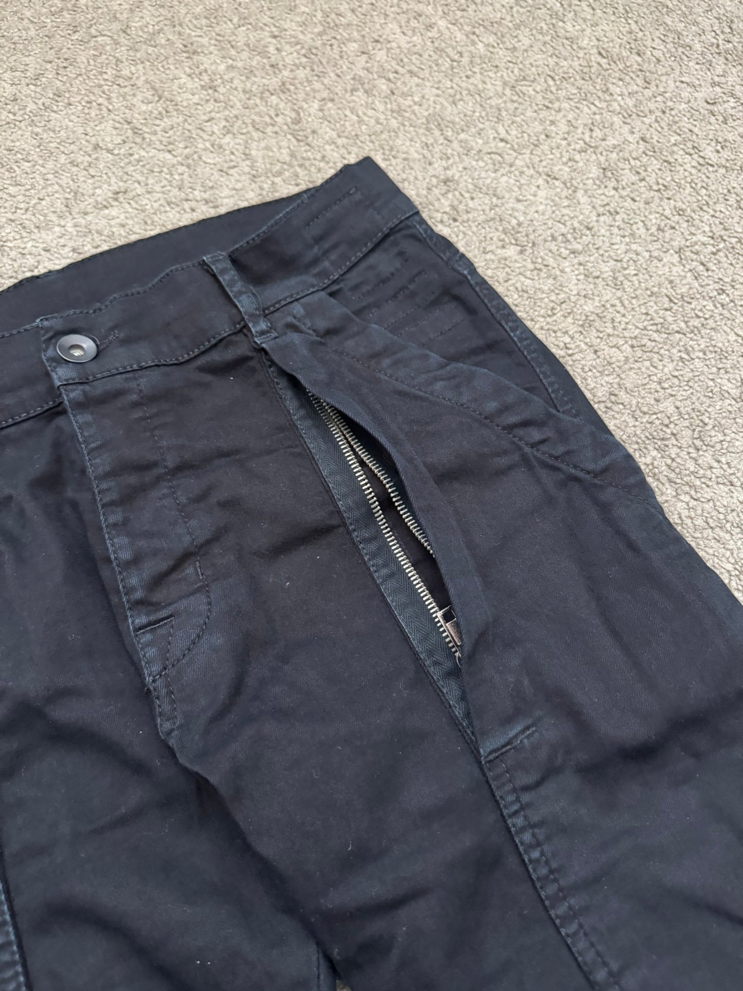 FW14 Rick Owens DRKSHDW Black Memphis Cut Biker Denim Jeans