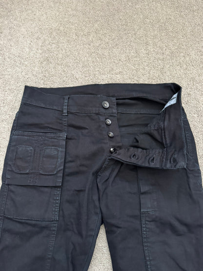 FW14 Rick Owens DRKSHDW Black Memphis Cut Biker Denim Jeans