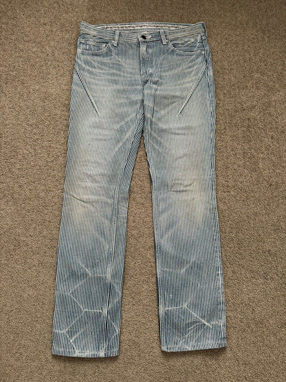 SS08 Number (N)ine Mudwash Hickory Striped Denim Jeans