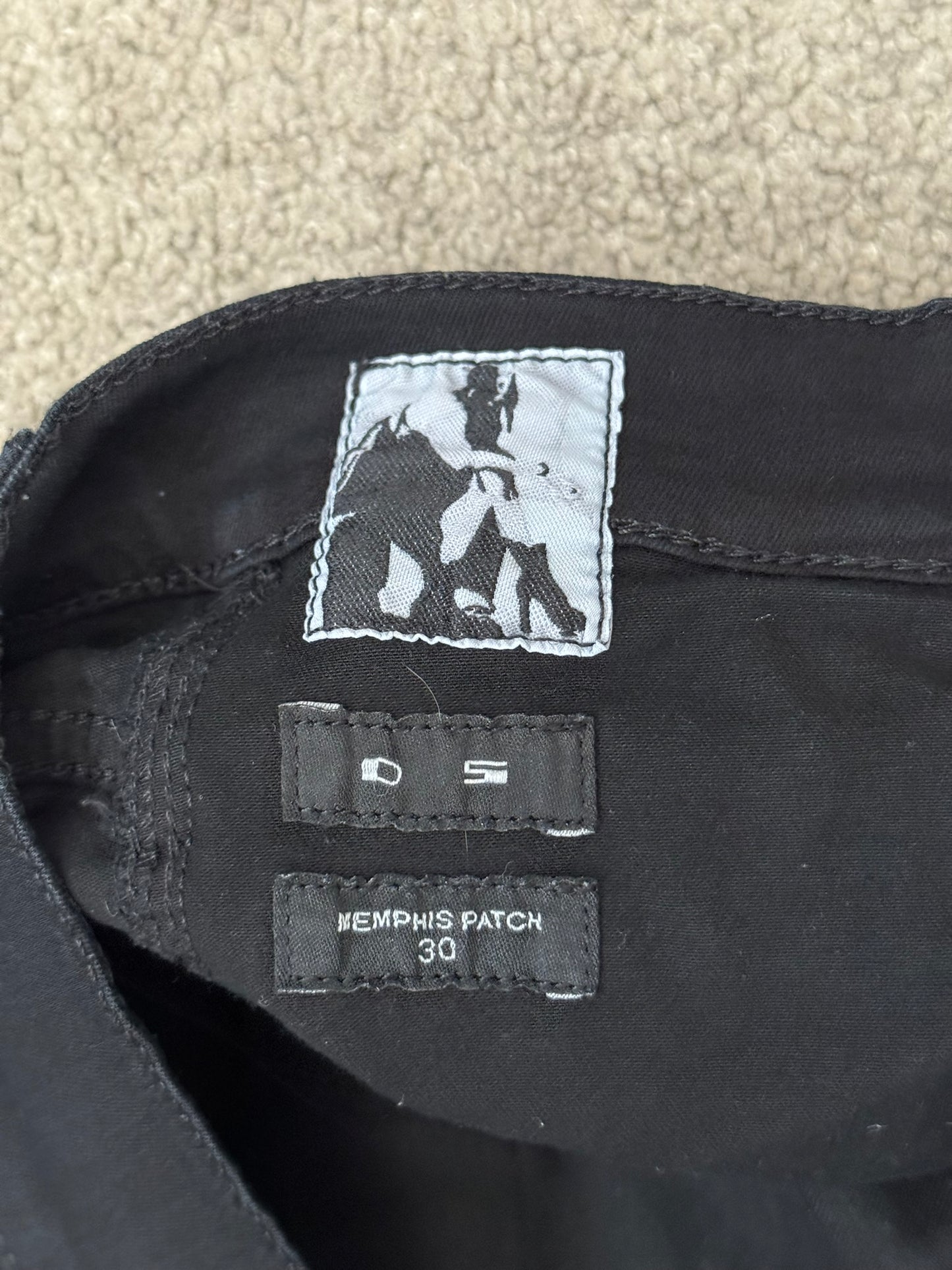FW14 Rick Owens DRKSHDW Black Memphis Cut Biker Denim Jeans