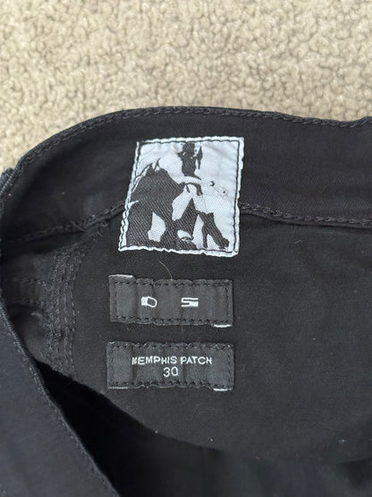 FW14 Rick Owens DRKSHDW Black Memphis Cut Biker Denim Jeans